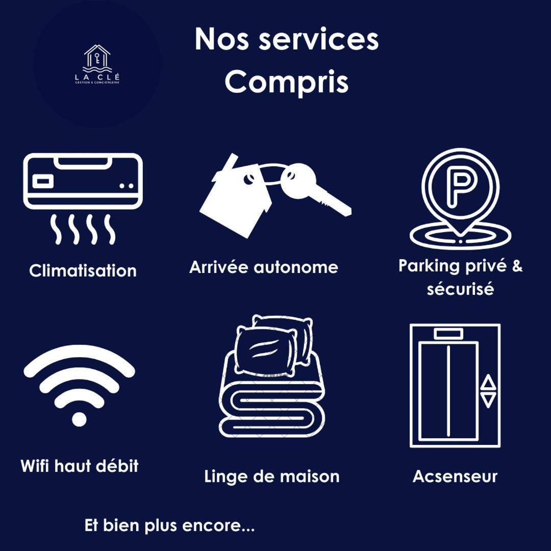La Cle -Climatisation - Parking Prive - Ideale - Professionnels - Familles - Amis Hyères Eksteriør bilde